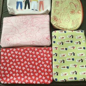 5 Ipsy bag lot of bags cosmetic